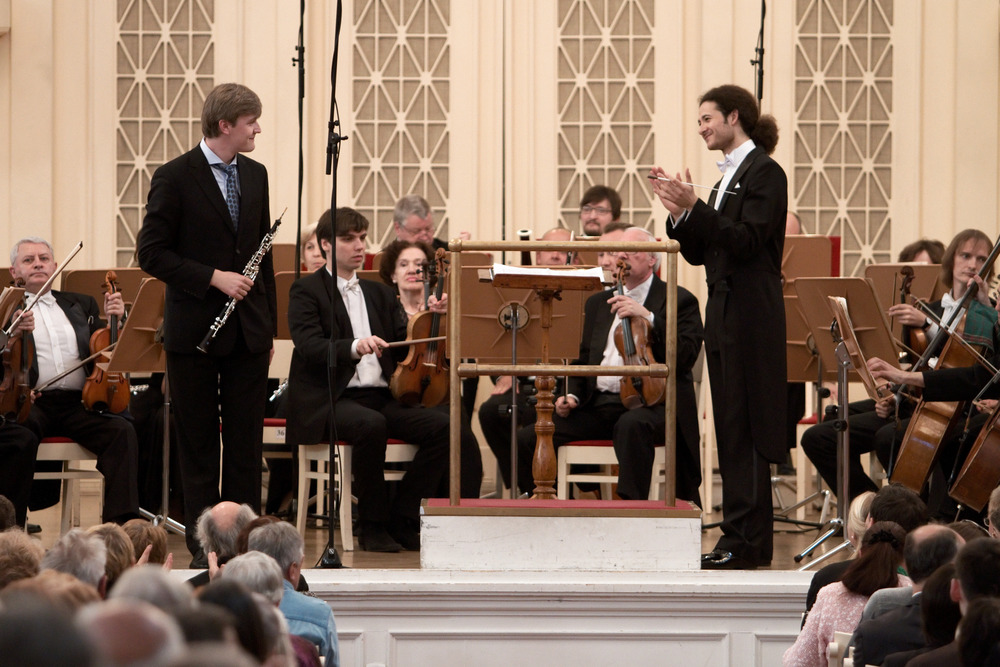 Ivan Podyomov (oboe, Russia) and Dimitris Botinis (conductor, Greece)